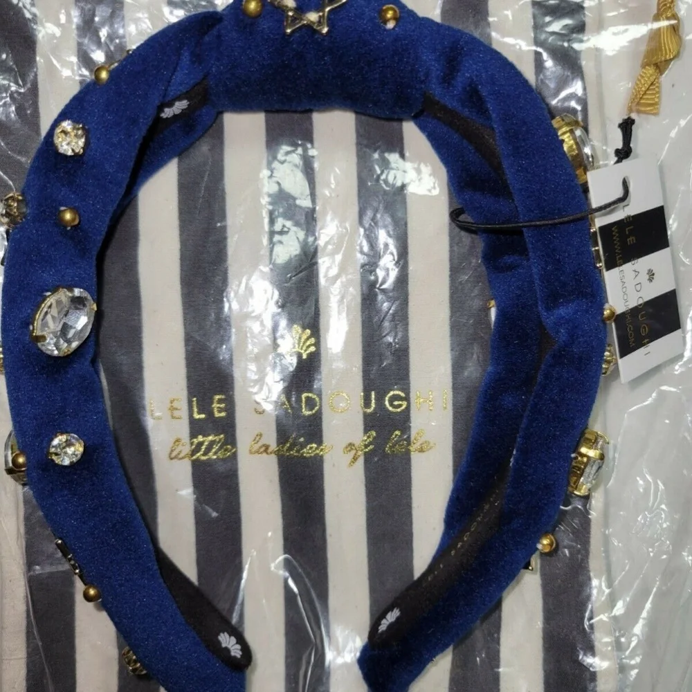 Lele Sadoughi kids Crystal Headband Jewish Star Knotted Star of David